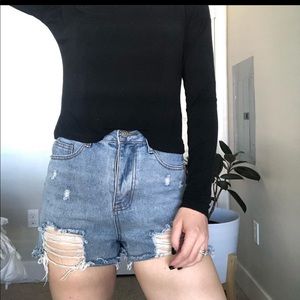 High Waisted Jean Shorts